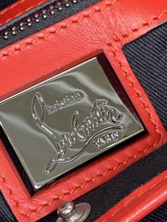CHRISTIAN LOUBOUTIN Explorafunk Backpack Black Red Calf Leather Rubber Backpack main image 8